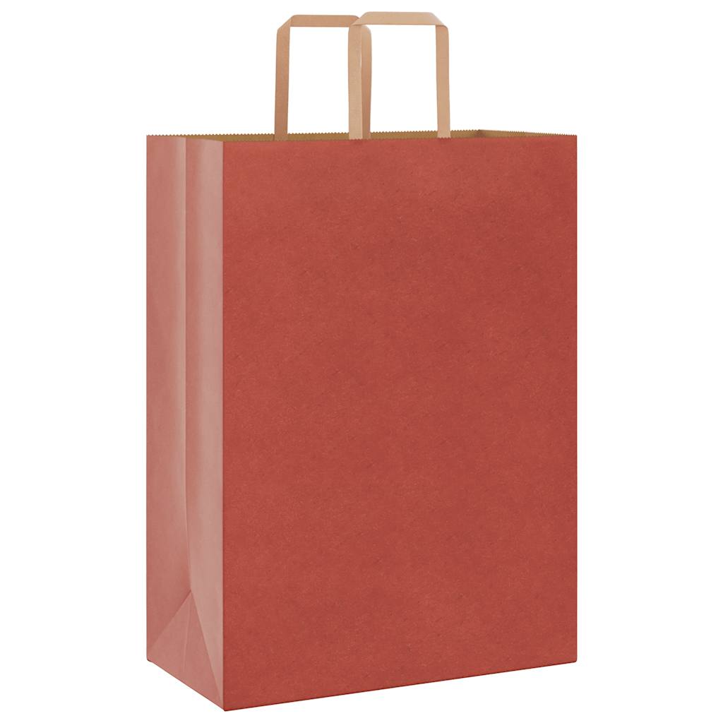 Paper Bags 250 pcs with Handles Red 32x17x44 cm
