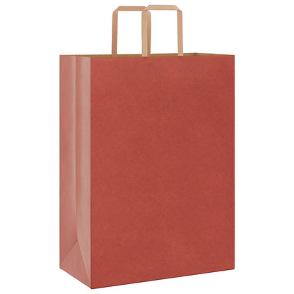 Paper Bags 250 pcs with Handles Red 32x17x44 cm
