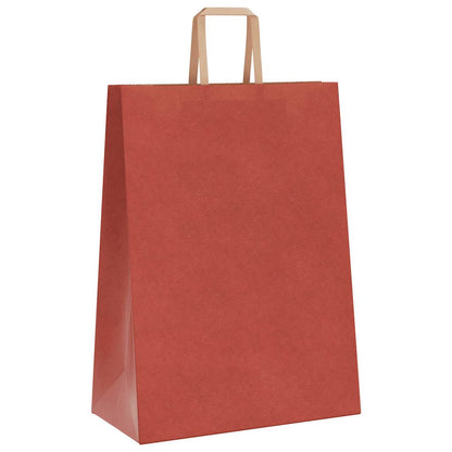 Paper Bags 250 pcs with Handles Red 32x17x44 cm