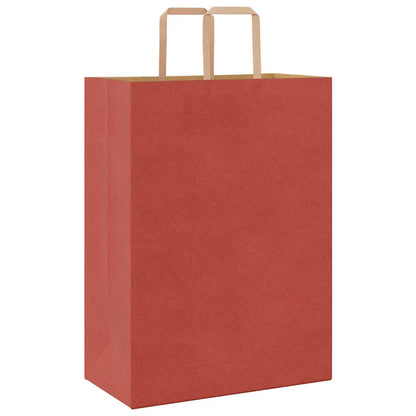 Paper Bags 250 pcs with Handles Red 32x17x44 cm