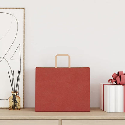 Paper Bags 250 pcs with Handles Red 32x22x24 cm