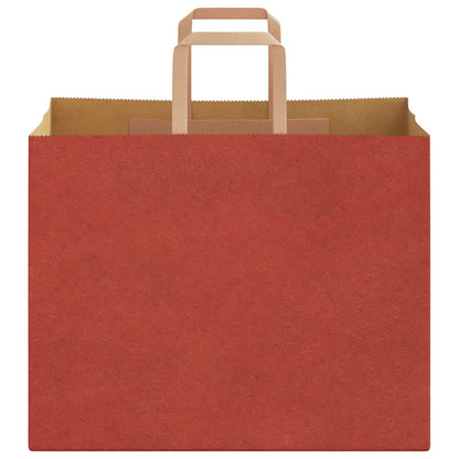 Paper Bags 250 pcs with Handles Red 32x22x24 cm