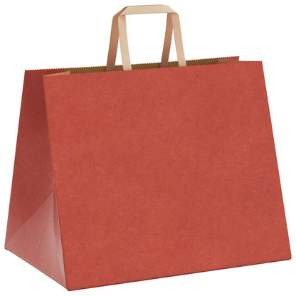 Paper Bags 250 pcs with Handles Red 32x22x24 cm