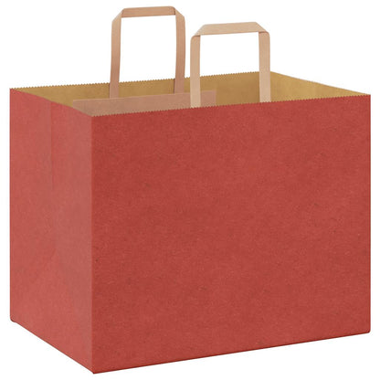 Paper Bags 250 pcs with Handles Red 32x22x24 cm