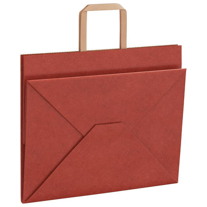 Paper Bags 250 pcs with Handles Red 32x22x24 cm