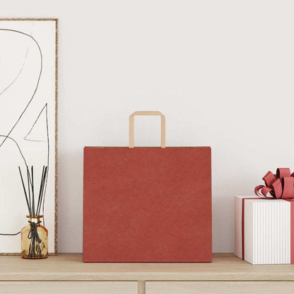 Paper Bags 250 pcs with Handles Red 32x22x28 cm