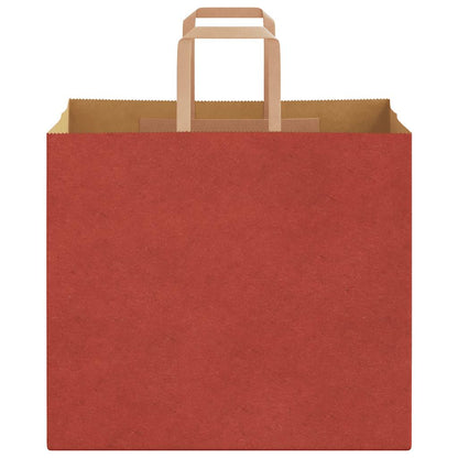 Paper Bags 250 pcs with Handles Red 32x22x28 cm