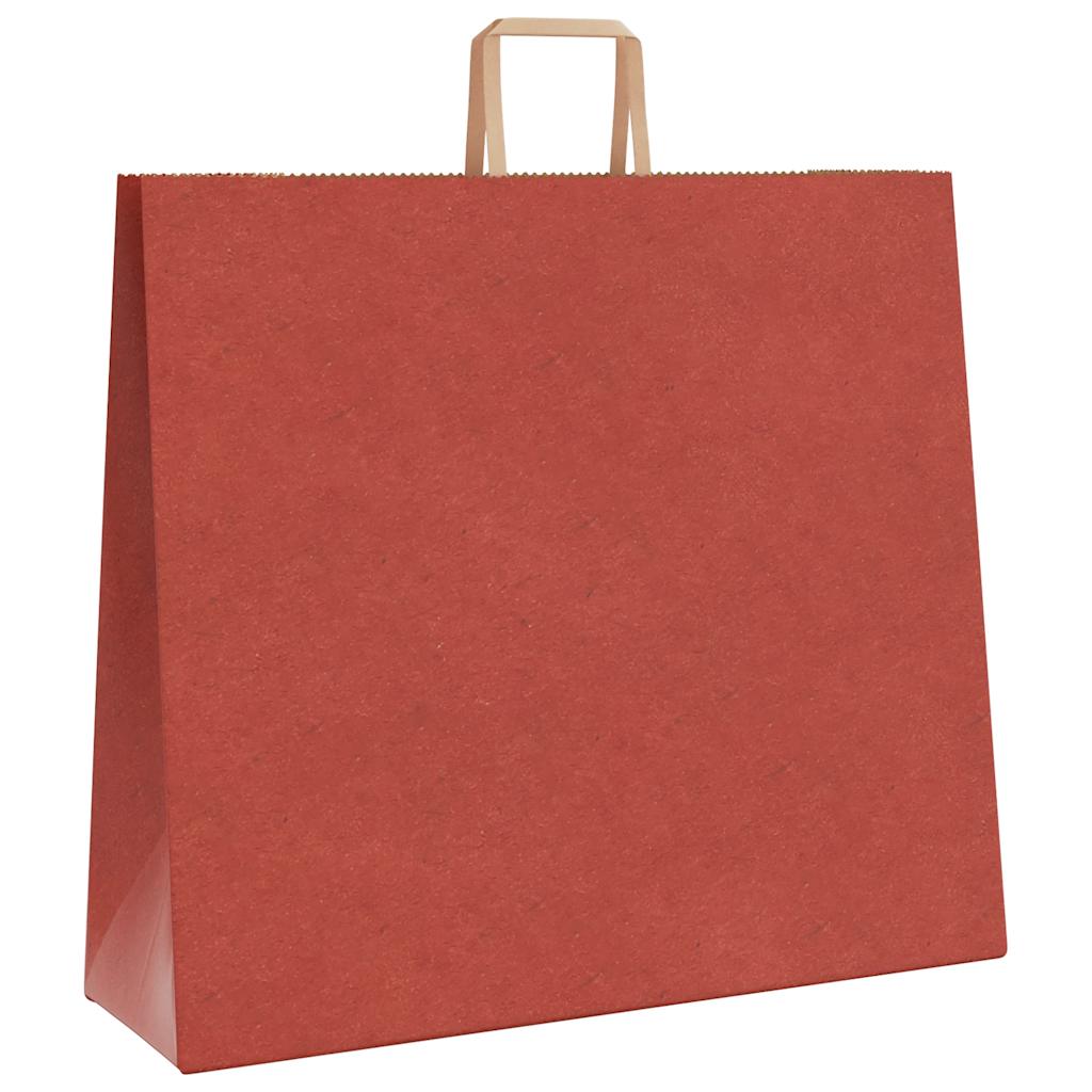 Paper Bags 250 pcs with Handles Red 54x15x49 cm
