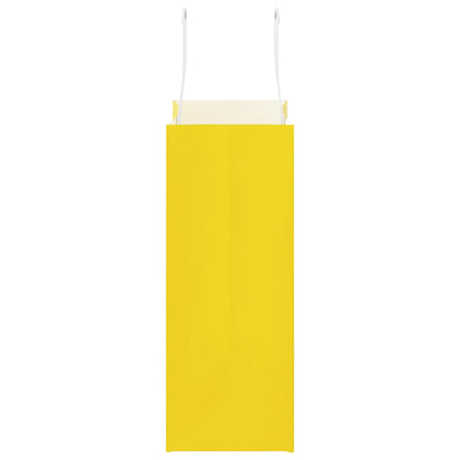 Paper Bags 50 pcs with Handles Yellow 21x11x28 cm