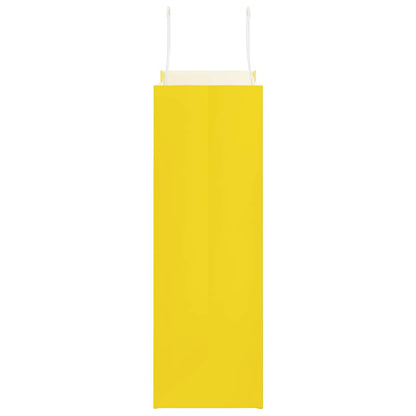 Paper Bags 50 pcs with Handles Yellow 26x12x35 cm