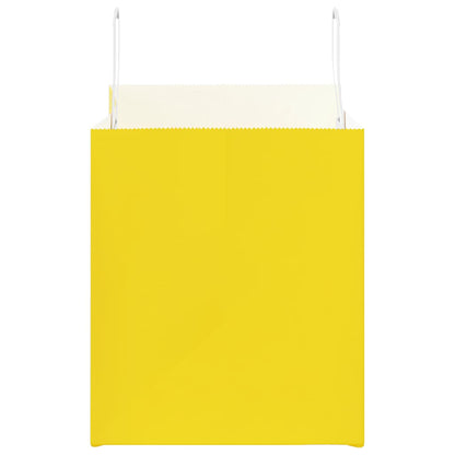 Paper Bags 50 pcs with Handles Yellow 32x22x24 cm