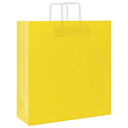 Paper Bags 50 pcs with Handles Yellow 45x17x48 cm
