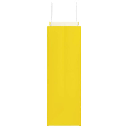 Paper Bags 250 pcs with Handles Yellow 26x12x35 cm
