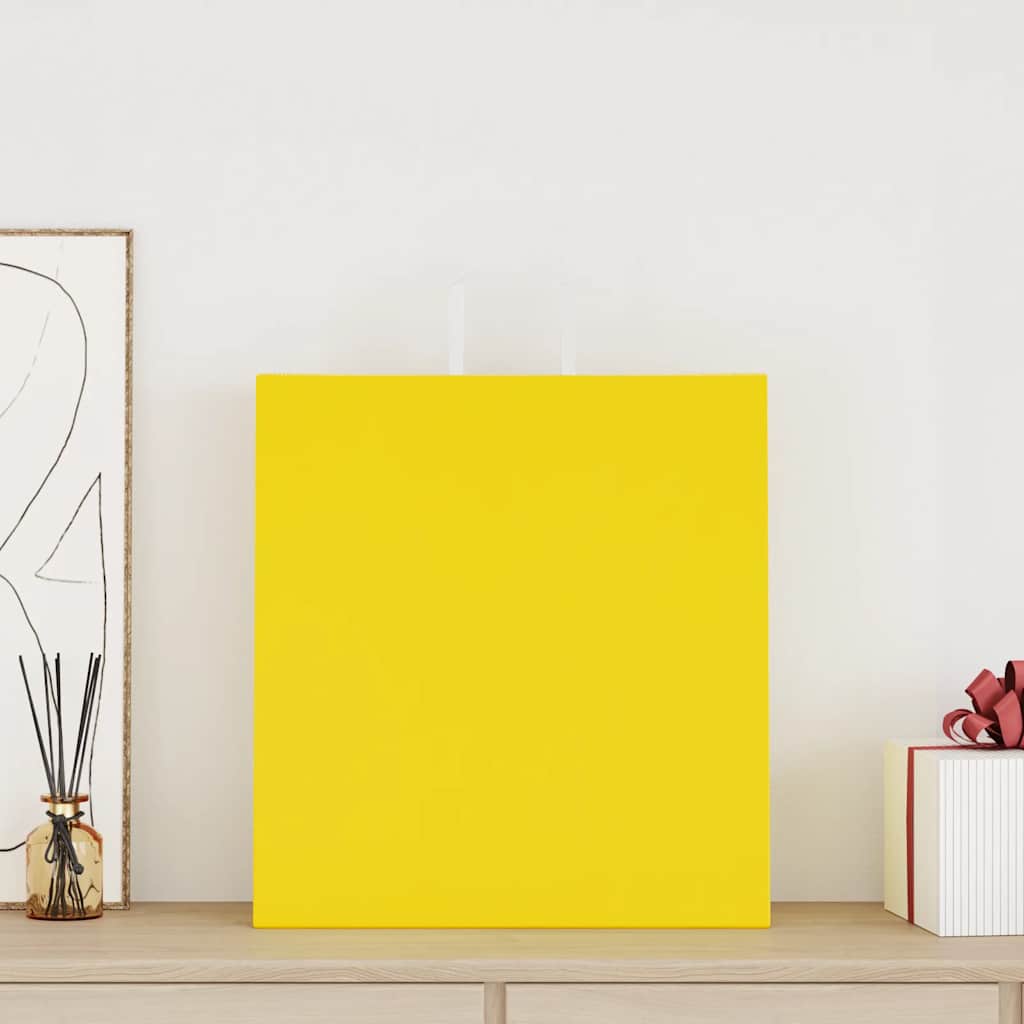 Paper Bags 250 pcs with Handles Yellow 45x17x48 cm