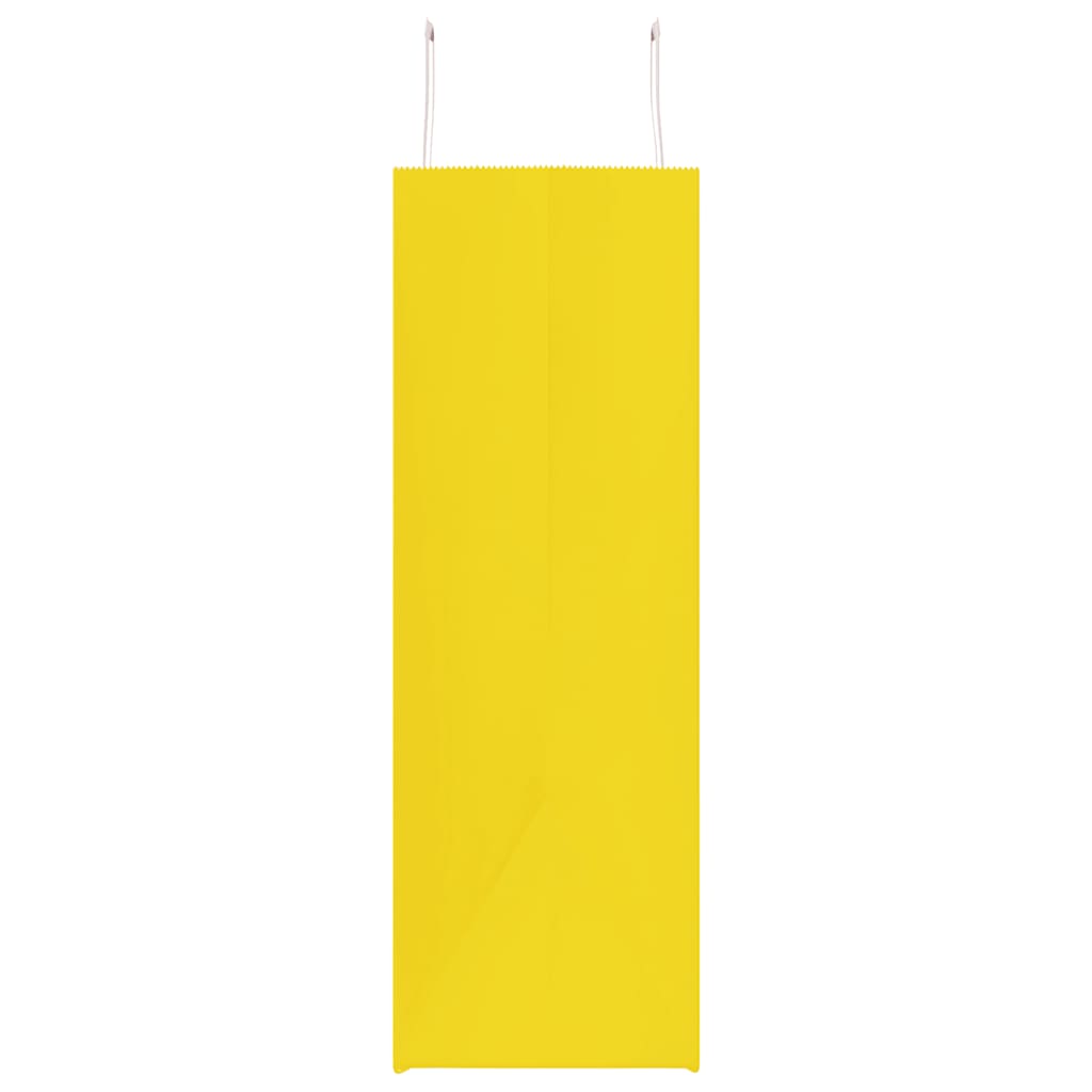 Paper Bags 250 pcs with Handles Yellow 54x15x49 cm