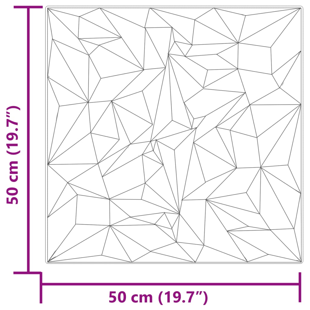 Wall Panels 12 pcs Beton 50x50 cm XPS 3 m² Amethyst