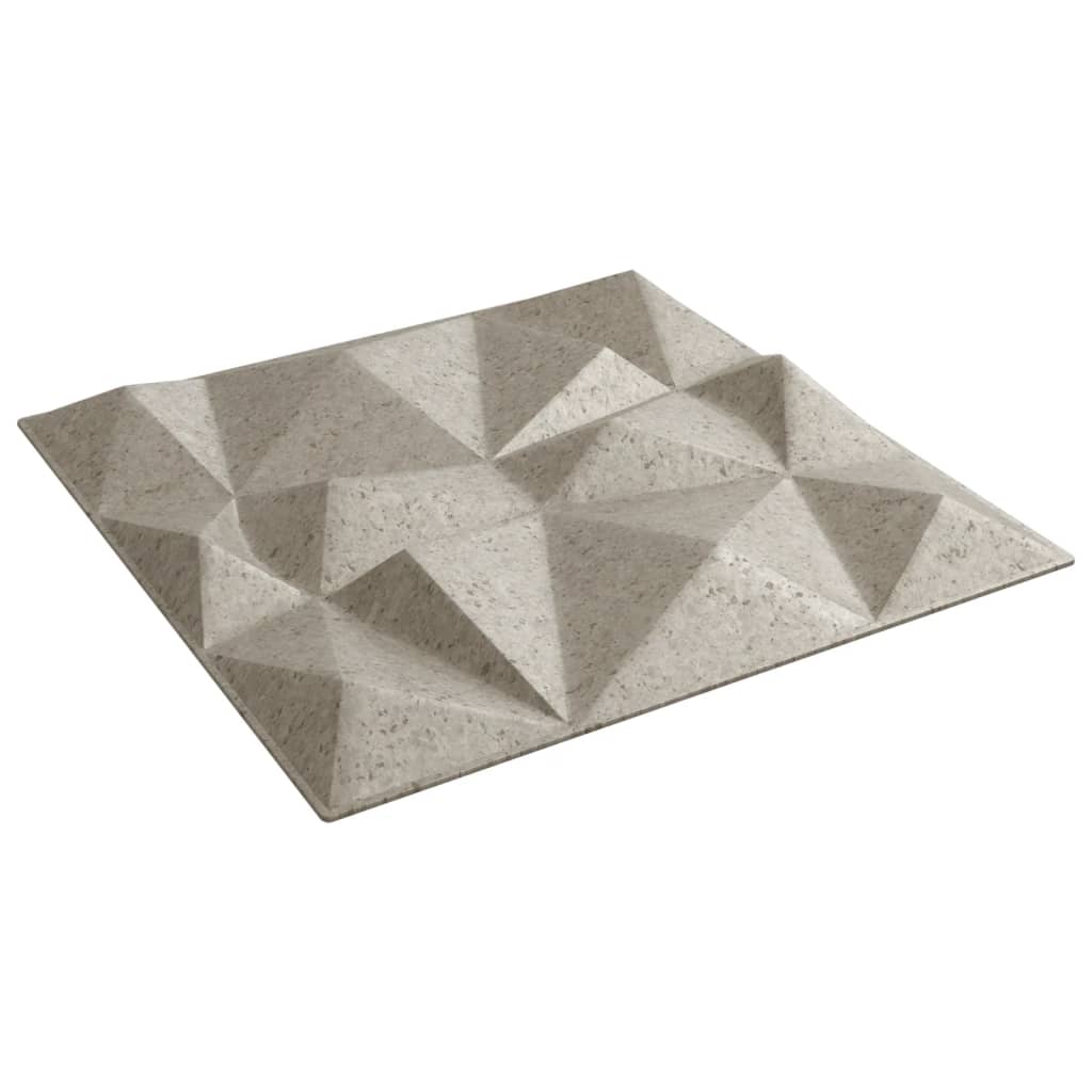 Wall Panels 12 pcs Beton 50x50 cm XPS 3 m² Diamond