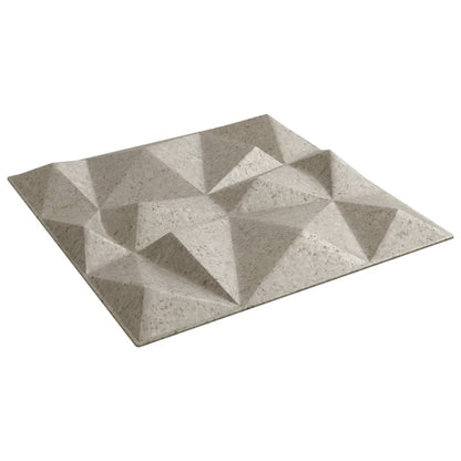 Wall Panels 12 pcs Beton 50x50 cm XPS 3 m² Diamond