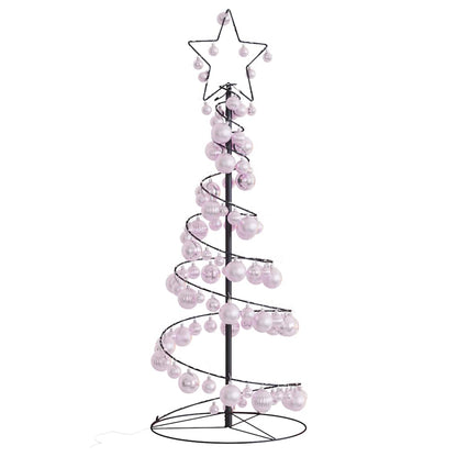 LED Christmas Tree with Baubles 80 LEDs Warm White 120 cm