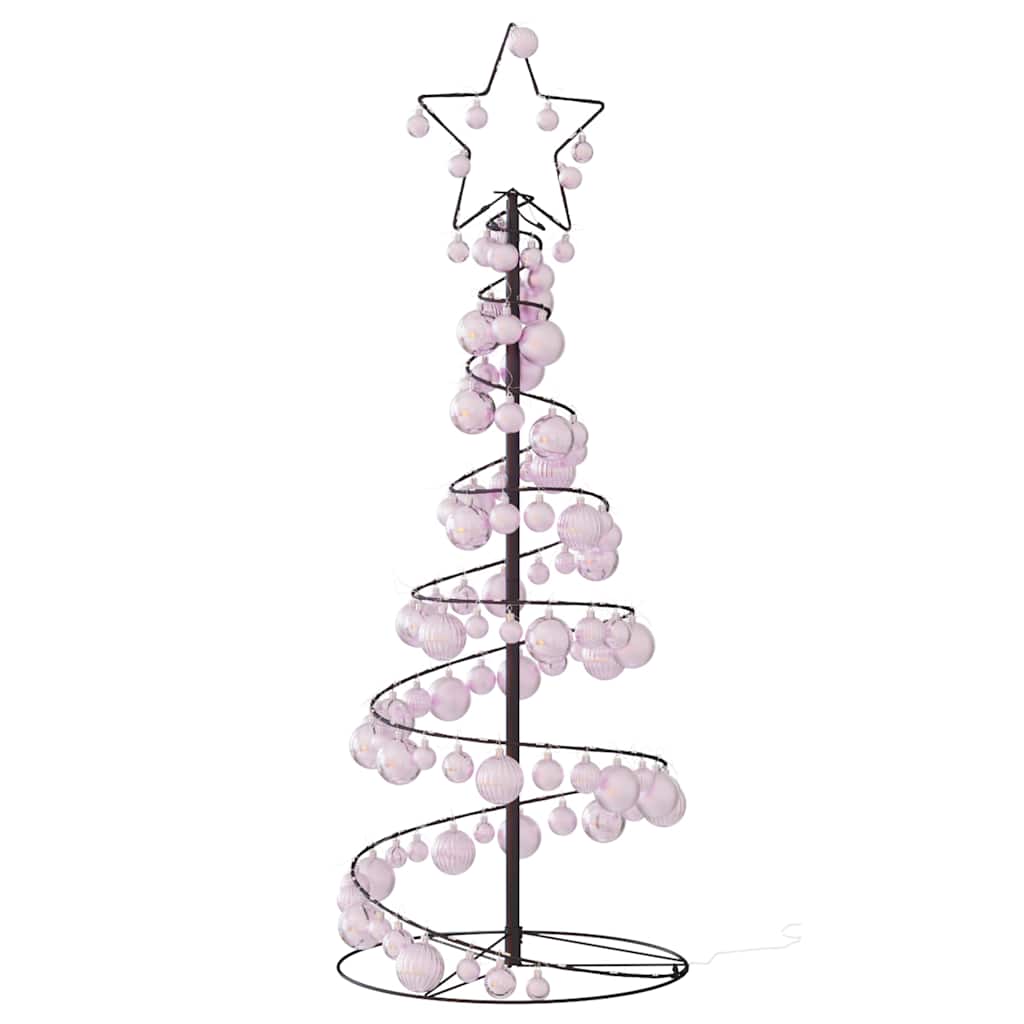 LED Christmas Tree with Baubles 80 LEDs Warm White 120 cm