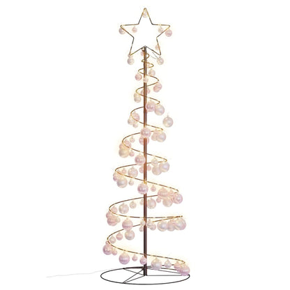 LED Christmas Tree with Baubles 100 LEDs Warm White 150 cm
