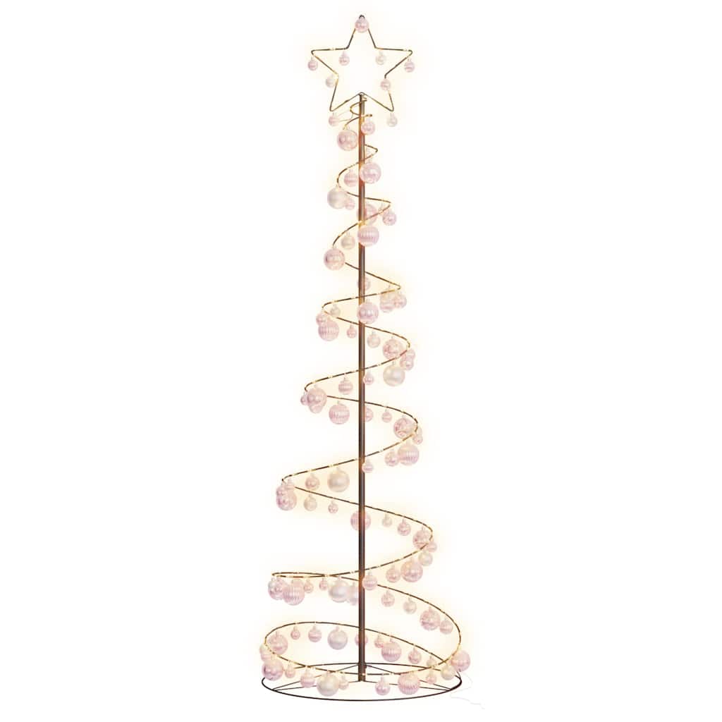LED Christmas Tree with Baubles 120 LEDs Warm White 180 cm