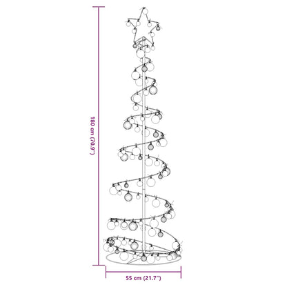 LED Christmas Tree with Baubles 120 LEDs Warm White 180 cm