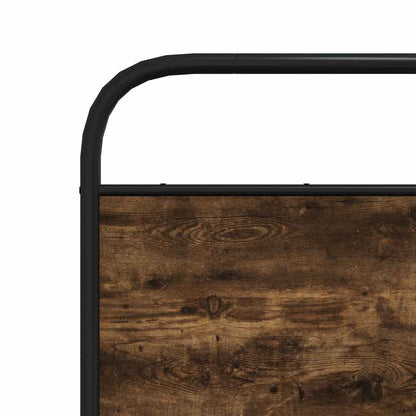Metal Bed Frame without Mattress Smoked Oak 193x203 cm