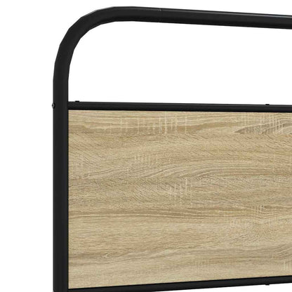 Metal Bed Frame without Mattress Sonoma Oak 183x213 cm