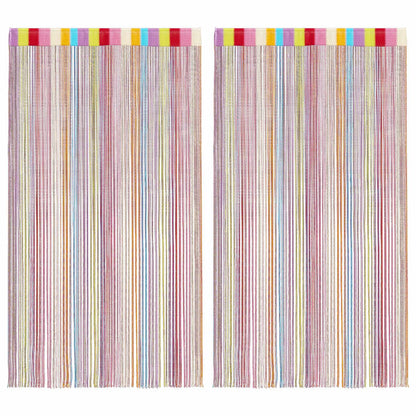String Curtains 2 pcs Multicolour 140x250 cm