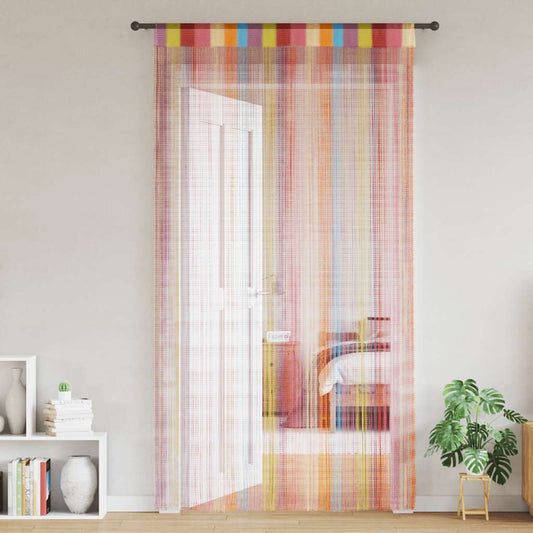 String Curtains 2 pcs Multicolour 140x250 cm
