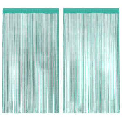 String Curtains 2 pcs Turquoise 100x250 cm