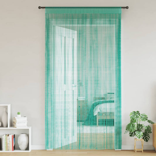 String Curtains 2 pcs Turquoise 100x250 cm