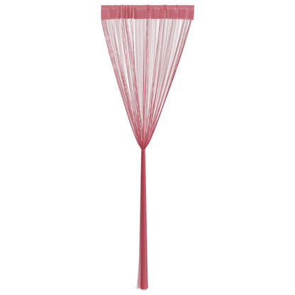 String Curtains 2 pcs Pink 100x250 cm