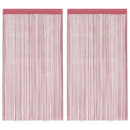 String Curtains 2 pcs Pink 140x250 cm