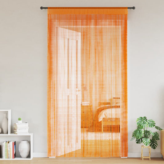 String Curtains 2 pcs Orange 140x250 cm