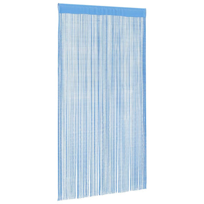 String Curtains 2 pcs Light Blue 100x250 cm