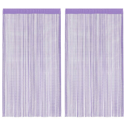 String Curtains 2 pcs Purple 140x250 cm