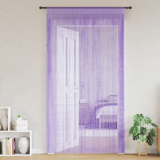 String Curtains 2 pcs Purple 140x250 cm