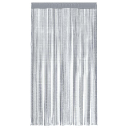 String Curtains 2 pcs Light Grey 100x250 cm
