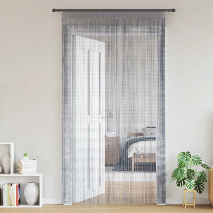 String Curtains 2 pcs Light Grey 100x250 cm