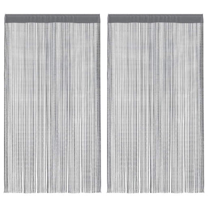 String Curtains 2 pcs Anthracite 140x250 cm