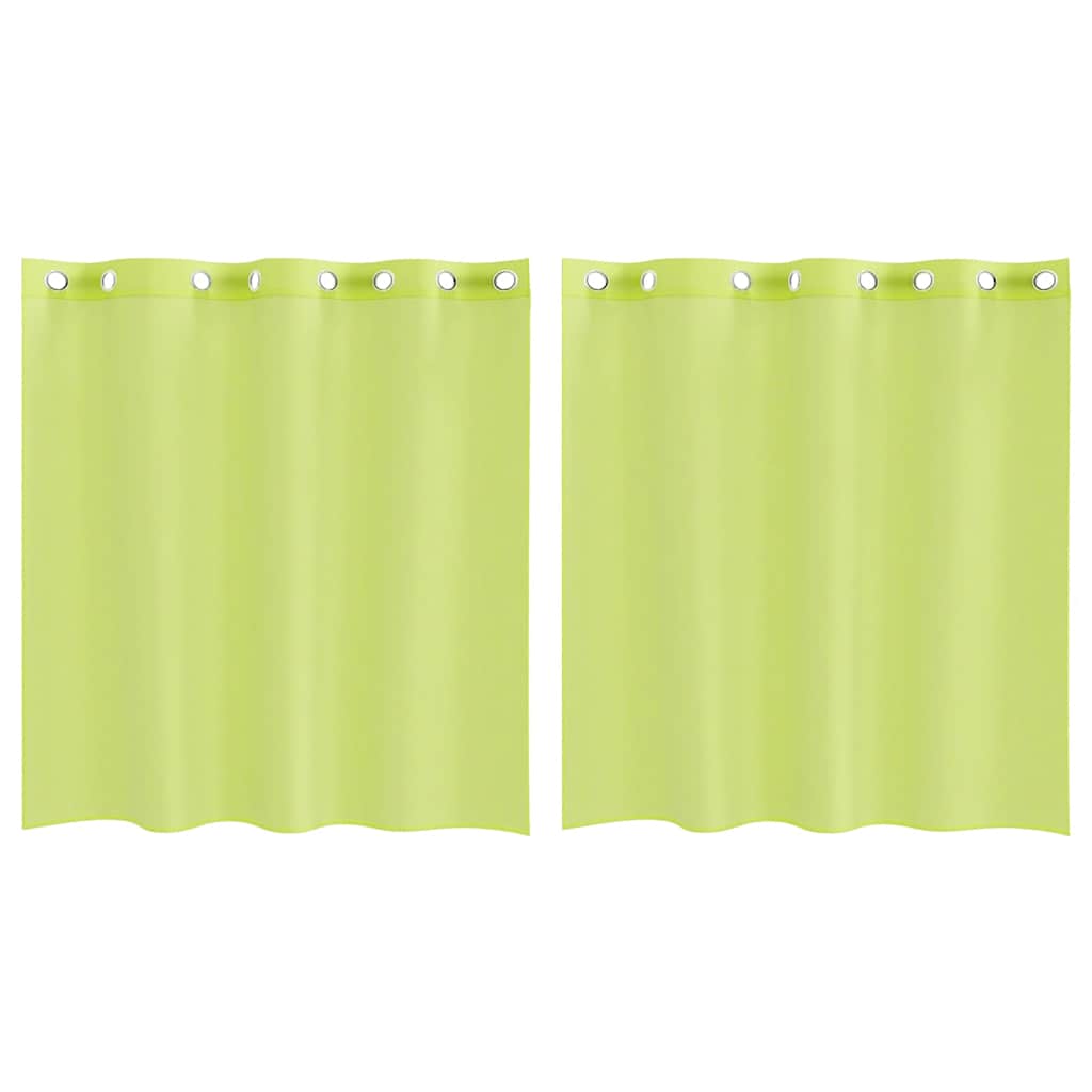 Voile Curtains with Grommets 2 pcs Apple Green 140x140 cm