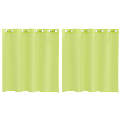 Voile Curtains with Grommets 2 pcs Apple Green 140x140 cm