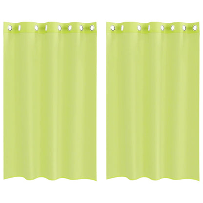 Voile Curtains with Grommets 2 pcs Apple Green 140x175 cm