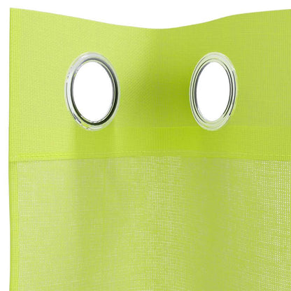 Voile Curtains with Grommets 2 pcs Apple Green 140x175 cm