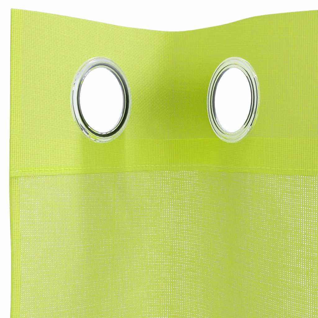 Voile Curtains with Grommets 2 pcs Apple Green 140x225 cm