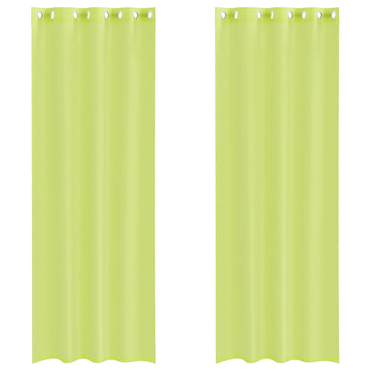 Voile Curtains with Grommets 2 pcs Apple Green 140x260 cm