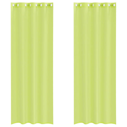 Voile Curtains with Grommets 2 pcs Apple Green 140x300 cm