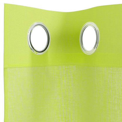 Voile Curtains with Grommets 2 pcs Apple Green 140x300 cm